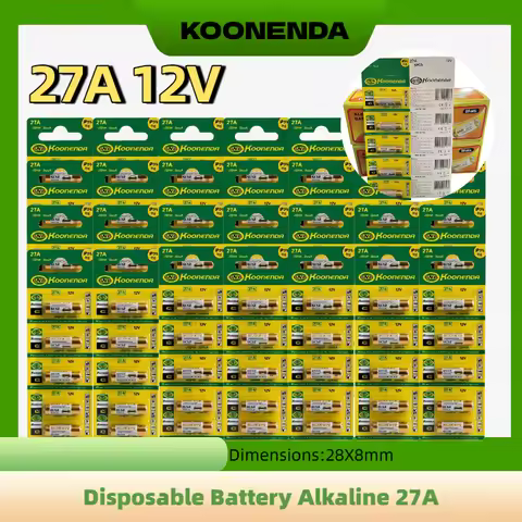12V 27A Dry Alkaline Battery A27 G27A 27MN MS27 GP27A L828 V27GA ALK27A for Doorbell,Walkman,Car Ala