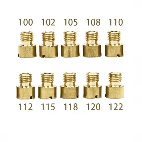 For MIKUNI VM16 VM22 VM11-22 VM 16 22 YFM50 Carburetor Nozzle Main Jet M6*0.75-8 #100- 122 Gicleur 1