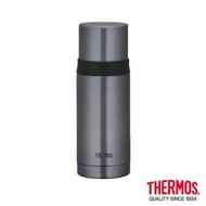 (全新)THERMOS 膳魔師 輕量 不銹鋼真空保溫瓶 保溫杯 0.35L 350ml (FEI-350-BK)銀黑色