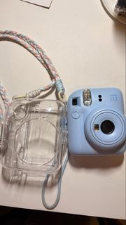 富士Fujifilm Instax Mini 12 拍立得淺藍色連透明殼