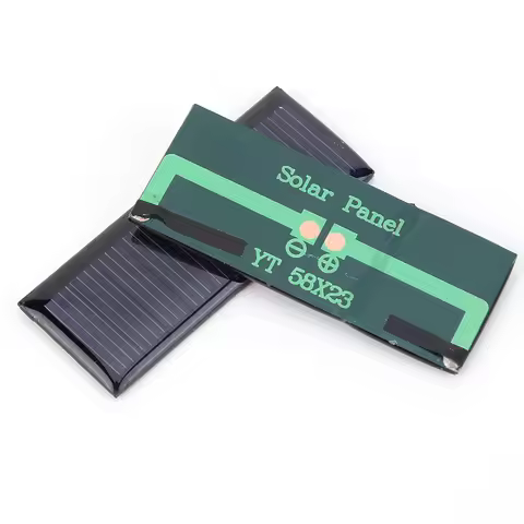 1/2 Pcs Solar Battery Charger 5V 0.23W 45MA Micro Solar Charger Panel 58*23MM Polysilicon for 3.7V B