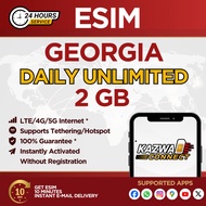 eSIM GEORGIA Daily Unlimited 2GB Data | eSIM Activated Instantly