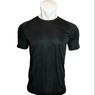 Microfiber Round Neck Raglan Sleeve Tshirt - Black