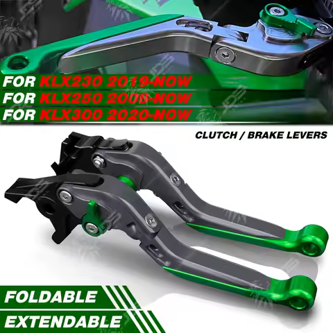 JDSTUNING For Kawasaki KLX230/KLX250/KLX300/S/SF/T/R/SM Folding Clutch and Brake Lever Set Adjustabl