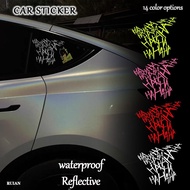 Joker Maniacal Laughter Car Windshield "HAHAHA" Bumper Modification Waterproof Sticker Motorcycle He