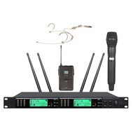 Bolymic UHF Wireless System UR4D 200 Channel Beige Headset Microphone For Shure Uhf System