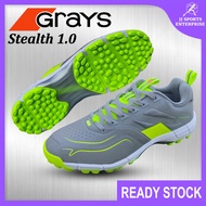 Grays Stealth 1.0 Hockey Shoes Kasut Hoki Turf Shoe Grays Hockey Shoe Grey Fluo