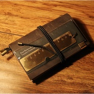 Brass Bookmark Ruler Retro Double Scale Ruler Long Ruler Triangle Ruler 07