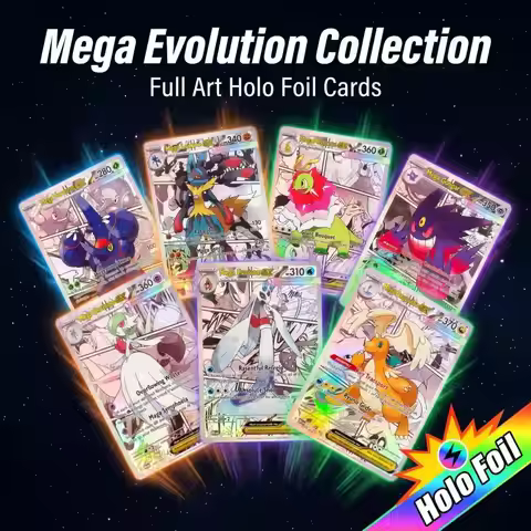Diy PKM Card Manga Mega Gengar EX Reshiram Zekrom Lucario Charizard Venusaur Lapras ex Gardevoir TCG