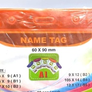 TERBARU! NAME TAG 6X9CM A1 YUSHINCA ID CARD HOLDER PLASTIK ELASTIS ISI