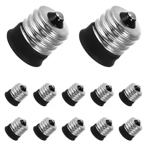 15Pcs E17 to E14 Light Bulb Socket Adapter Lamp Holder Converter Candelabra to Intermediate Bulb Qui