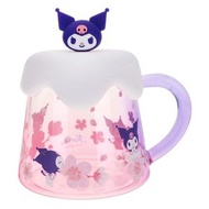 Sanrio - Kuromi富士雪山玻璃杯連杯蓋