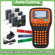 Portable Handheld Label Printer PS100E with 3pcs HSe231 Heat Shrink Tubing Tape, Electrical Industri