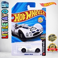 Hot Wheels Maserati TEO 91 White Diecast Car Sport Car Convertible