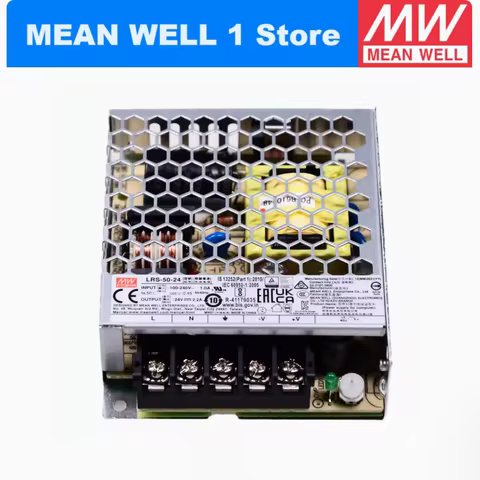 MEAN WELL LRS-50-5 50W Single Output Switching Power Supply LRS-50 5V 10A