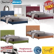 Suria - Bedframe 5ft with 4 color / Queen Size Bed with Fabric / Divan bed 5ft / Ready Stock