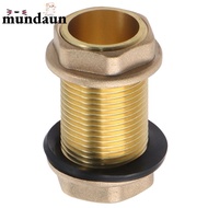 MUNDAUN Tube Adaptor, Brass G1/2 G3/4 G1 Male Bulkhead Fitting, Water Tank Adapter Hose Fitting Wate
