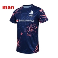2025 Men's Fiji Drua Rugby Singles Jersey T-Shirt Adult Training Uniform Short-Sleeved Men's O-Neck 
