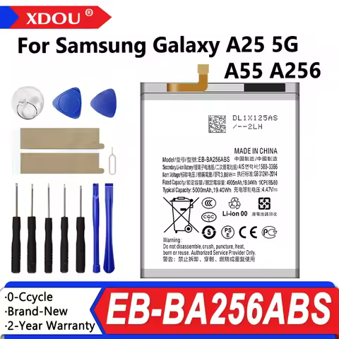 Brand New EB-BA256ABS 5000mAh Replacement Battery For Samsung Galaxy A25 5G A55 A256 Mobile phone Ba