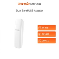 Tenda U18 AX1800 Wifi 6 Adapter Dual Band- USB3.0-Free Drive-Doogle-Wifi Adapter-For Computer/Laptop
