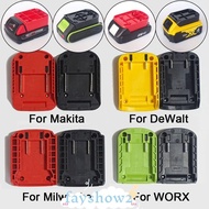 FAYSHOW2 DIY Adapter, Portable Durable Battery Connector, Practical ABS Holder Base for Makita/DeWalt/WORX/Milwaukee 18V Lithium Battery
