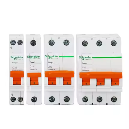 Schneider Circuit breaker Air switch EASY9 C20 1P+N C40 2P 3P C25 4P 6A 10A 16A 20A 25A 32A 40A 50A 