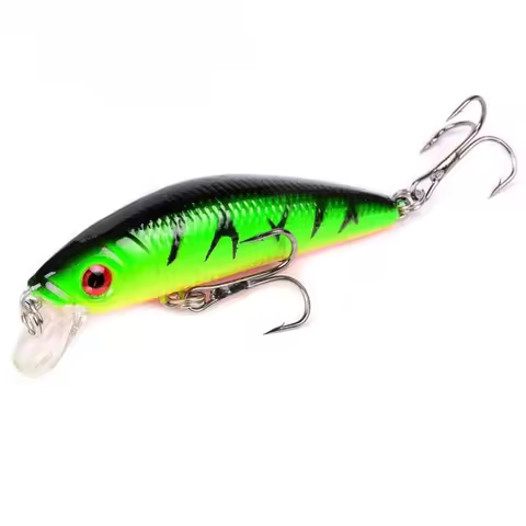 Minnow Fishing Lure 70mm 8g 3D Eyes Crankbait wobbler Artificial Plastic Hard Bait Fishing Tackle