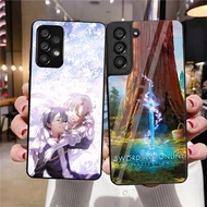 Sword Art Online 05 Tempered Glass Phone Case For Samsung Galaxy A10 A14 A16 A25 A35 A22 4G A32 A33 