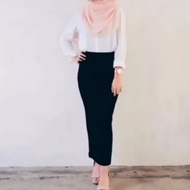 7/8 span skirt / Work span skirt / midi scuba span skirt