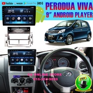 Perodua Viva T3 p9 Quad Core 9" IPS Screen Android Player Car Multimedia Waze Youtube Wifi Hotspot 9-inch Casing