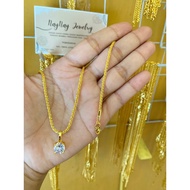 24k gold plated milano coin necklace