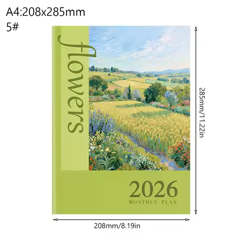 A4 A5 2026 Schedules Notebook 24 Sheets Learning Plan Agenda Planner Work Efficiency Life Check-in P