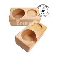 Porta Tamper Stand Holder size 58mm 2 holes Wood / Tamper Holder 58mm