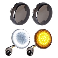 4PCS Smoked Front Turn Signals LED Lights Panel 1157 Insert Kit for Dyna Road Street Glide