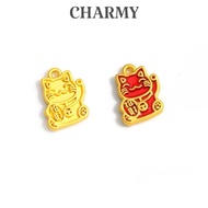 2D lucky cat hanging Charm, H8441, Alloy - Lucky cat - Charmy
