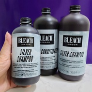 Bleach London Silver Shampoo Bleach London Silver Conditioner Bleach London 去黃洗頭水 去黃護髮素 紫色洗頭水