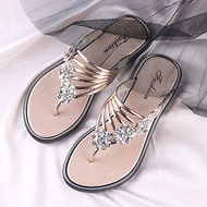 IELGY Flip-flops phẳng của phụ nữ Flip-flops phong cách ánh sáng giản dị cho áo khoác ngoài