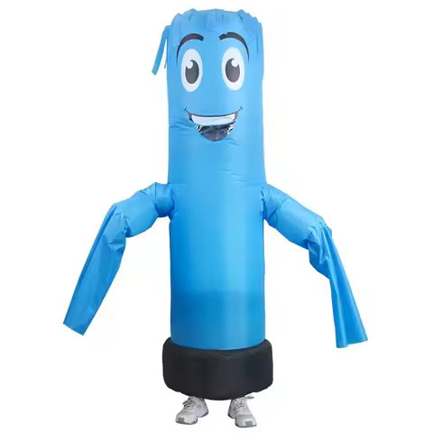 Dancers Inflatable Tube Man Costume - Wacky Waving Inflatable Tube Guy Blow Up Halloween Costume - A