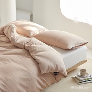 Cotton Solid Color Wind Quilt Cover Sheet Quilt Cover Sheet Four-Piece Set 100-Piece Jili Bed Pure C
