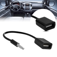 CRE 3.5mm Male AUX Audio Plug Jack To USB 2.0 Female Converter Cable Cord Fr Car MP3