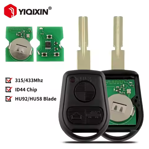 315/433Mhz ID44 PCF7935 Chip Remote Car Key For BMW Z3 E31 E32 E34 E36 E38 E39 E46 Z3i Z4 Uncut HU92