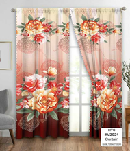 【HTC】6PCS 100*210cm Curtains For Windows Curtains Makapal At Mahaba Curtain 3 For 100 Makapal Kurtin