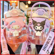 Anime Water Bottle Cup 820ml Summer Big Belly Bottle Cartoon Animal Water Cup Cute Cup Three-dimensional Animal iadmy