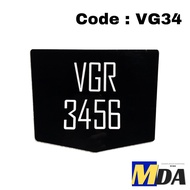 (Code : VG34) Plate Plastic Motor Ketuk / Motorcycle Number Plate of Plastic -1pcs