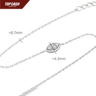 Top Cash Jewellery 9K White Gold Oval Bracelet