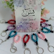 DOORGIFT MURAH  SET YASIN + KEYCHAIN TASBIH ( tanpa plastik)