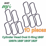 Cylinder Head Oval O-Ring 186F 186FA 188F 190F 192F Air-Cooled Diesel Engine