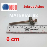 Sekrup Asbes Komplit 6 cm (dikenal 7 cm/2.5 inch) Skrup Atap Fiber