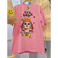 💜 Cute เสื้อยืดOversize(FLOWER)Cry baby Women T-shirt