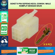 9 PIN SMALL MOTORCYCLE CABLE SOCKET FOR MEN - SOCKET - CABLE SOCKET - 9 PIN - CABLE SOCKET - MOTORCY